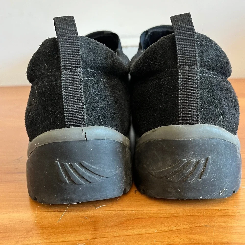 BareTraps Yard Black Suede Leather Slip On‎ Loafers Shoes Womens 9.5